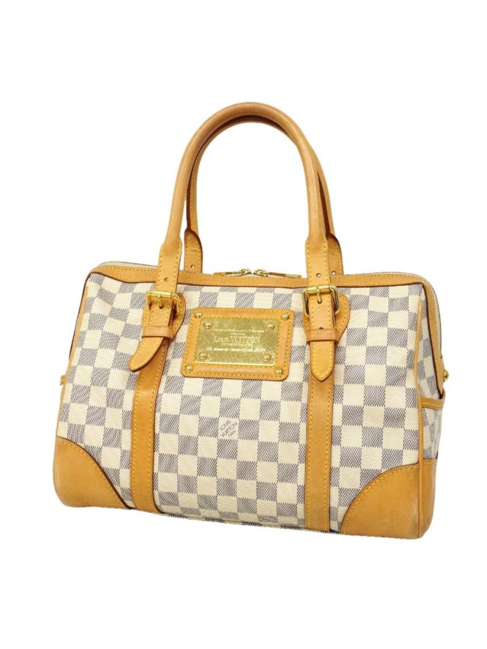 Louis Vuitton Handbag Damier Azur Bar Cles White